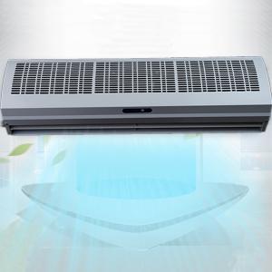 China Sleek White Double Door Air Curtain With Remote Control And Metal Housing factory