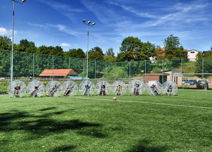 Comercial 1.0M 1.8M TPU Human Hamster Bumper Ball Soccer Football , Loopy Zorb Ball