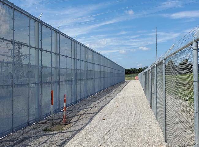 Electric Security 1.8 M Chain Link Fence Vinyl Coating
