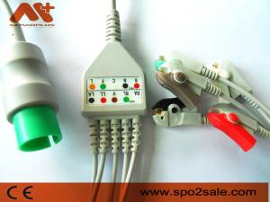 China Spacelabs Compatible 5 Lead Clip Direct-Connect ECG Cable factory
