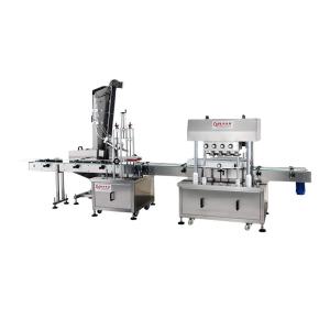 China Pneumatic Driven Round Bottle Screw Cap Linear Capping Machine for Round Vials 320 KG factory