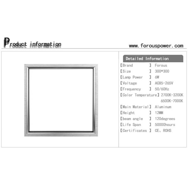 LED Panel Light 300*300 6W LED ceiling light Panel Light