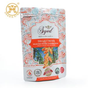 CPP Doy Pack Pitted Dates Printed Zip Lock Food Packaging Bags With Butterfly