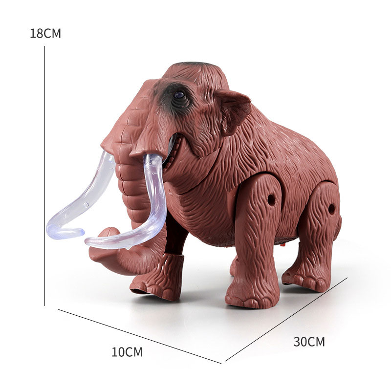 Finished Goods Children's Electric Toy Simulation Mammoth with Lights and Sounds