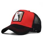 Vintage Animal Farm Mesh Trucker Caps Hats Cartoon Animals Embroidery Patch