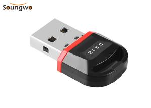 China 5VDC EDR 5.0 Bluetooth Dongle For Desktop Windows 10 33ft Transmission Range factory