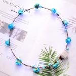 Ladies Christmas Hair Accessories Luminous Led Flower Crown Light Up Glowing
