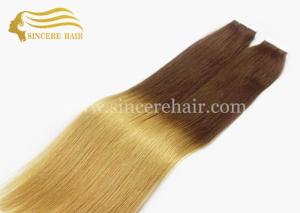 China Hot Sale 26 Inch Tape In Hair Extensions for sale, 65 CM Long 2 Tone Color Ombre Tape In Remy Hair Extensions For Sale factory