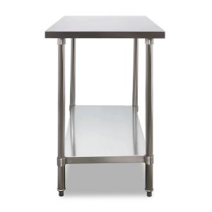 China Dry Store Stainless Steel Workbench With Shelves / Undershe Commercial Work Table factory