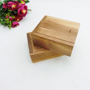 smaller walnut USB storage box / walnut soap box /smaller ear ring box