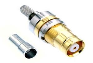 China 1.6/5.6 Jack crimp type connector female straight 75ohm for BT3002 cable factory