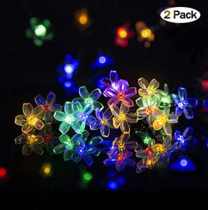 China 2 Pack Fairy Flower 23ft Decorative Solar Garden Lights factory