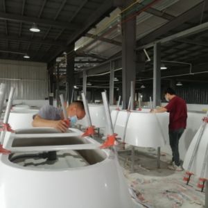 China White Acrylic Freestanding Bathtub with 60 Gallons Capacity and 60 Inches Size for 1-2 Person factory