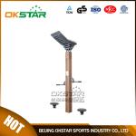wooden street lamp outdoor fitness equipment hip twister