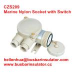 10A electrical Waterproof socket CZS201 marine nylon industrial socket 1141/D/FS