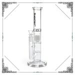 6 Arms Tree Percolator Bongs Honeycomb Perc Hookah Clear Straight Tube Glass