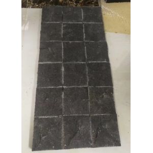 Black Basalt lava Granite Paving Slabs cube paver