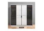 4M Walk In Closet Wardrobe Full Height Steel Swing Door Cabinet With Shoes Rack