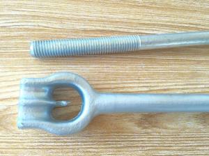 China Forged hot dip galvanized Twin Eye Earth Anchor Rod for power line fittings factory