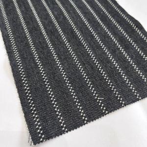 China Black Stripe 100% Cotton Jacquard Denim Fabric For Jackets 150cm factory