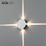 Steel 4ways round 4x1W IP20 modern LED wall light /LED decoration wall light for