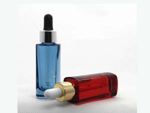 China ES-318 square glass essential oil bottle &amp; bulb dropper pipettes/closures/assemblies factory