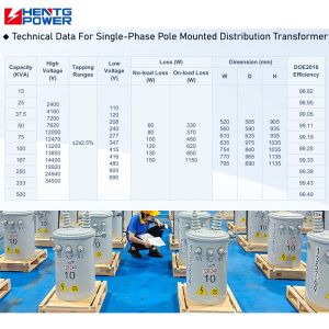 Pole Mounted Step Up Variable Voltage Transformer Single Phase ANSI IEEE DOE