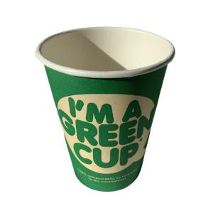 China 12 Oz Biodegradable Water Based Paper Cup Disposable Aqueous Lined factory