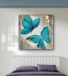 Butterfly Art Oil Paintings Colorful Animal Canvas Modern Style 80 X 80 Cm