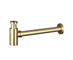 Brushed Golden Lavatory Basin Waste Siphon Bathroom Wash Basin Drainer