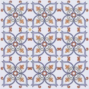 China Non-Slip White And Red 20x20cm Wall Ceramic Floret Tiles For Kitchen And Durable Floor Tile For Balcony factory