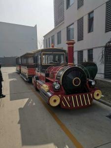 China Big Trackless Sightseeing Train Amusement Equipment 42 Seats 28 Km/h factory