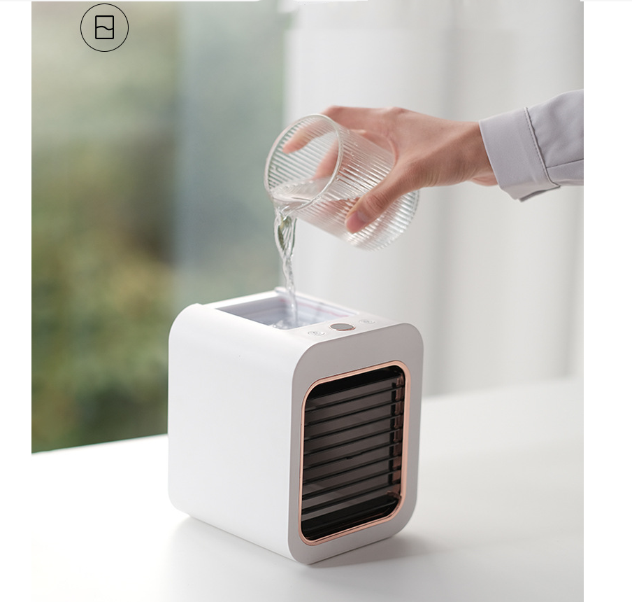 16*13*14.5cm 4000mAh Rechargeable Mini Air Conditioner Fan Portable Desk Cooling Fan