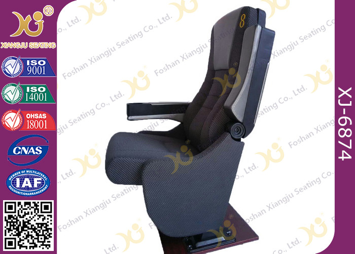 Fixed Seat Mold Foam Theatre Cinema Chairs With Tip Up Armrest For Music Hall