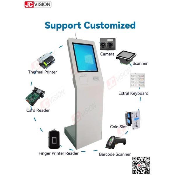 China JCVISION Bank Hospital Lobby Queue Management System Ticket Machine Touch Screen Queue Number Machine Queue System on sale