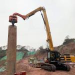 Length 138m Multicolor Vibro Machine Sheet Pile Hammer Q345 NM360 Material