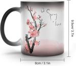 Colorful Peacock Color Changing Mug Ceramic Coffee Heat Sensitive Cup Discolorat