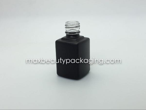 hot sale black matte powder coating gel polish bottle 11ml square shape popular