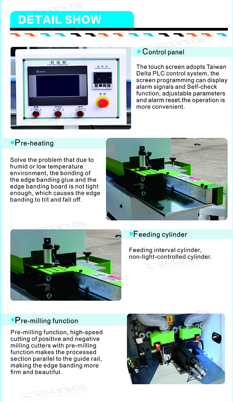 Woodworking Auto Edge Bander with CE Certification SKY530 and Customized Voltage
