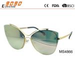 Hot Sale Mirrored Metal Sunglasses , UV 400 protection lens,suitable for women