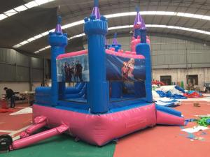 China Safety Soft Princess Commercial Bounce House Slide Combo Customized Color factory
