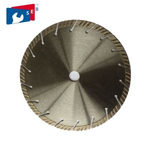 Segmented Turbo Saw Blade , Granite Cutting Tools Polishing Or Painted Finishing
