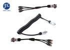 Truck Rear View Camera System Coiled Trailer Wire Heavy Duty Metal Connectors