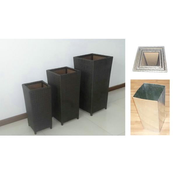 China All Weather Wicker Flower Pot factory