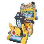 Arcade game yellow color fiberglass material high definition LCD racing