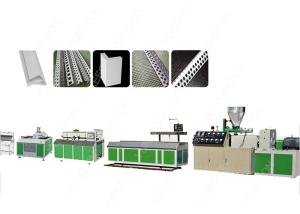 China Conical Twin Screw PVC Profile Extrusion Line , Stainless Steel Plastic Corner Production Machine factory