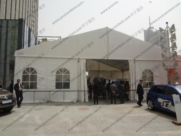 White Aluminum Frame Exhibition Canopy Tent 15m Width With Luxury Lining