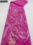 Latest fashionable aso ebi beaded lace wedding dress with shiny beaded Europe