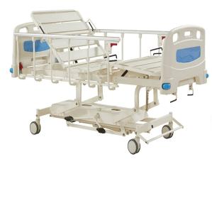 China Durable Long Life Manual Hospital Bed Five Functions , Hydraulic Care Bed Nursing Care Bed factory