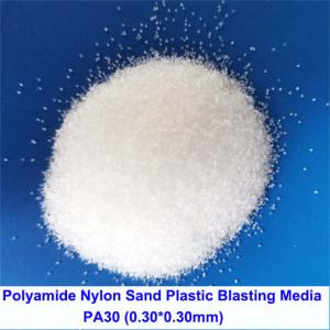 China Red White Polyamide PA30 Nylon Sand Plastic Media Blasting PA30 PA40 PA20 Deburring factory